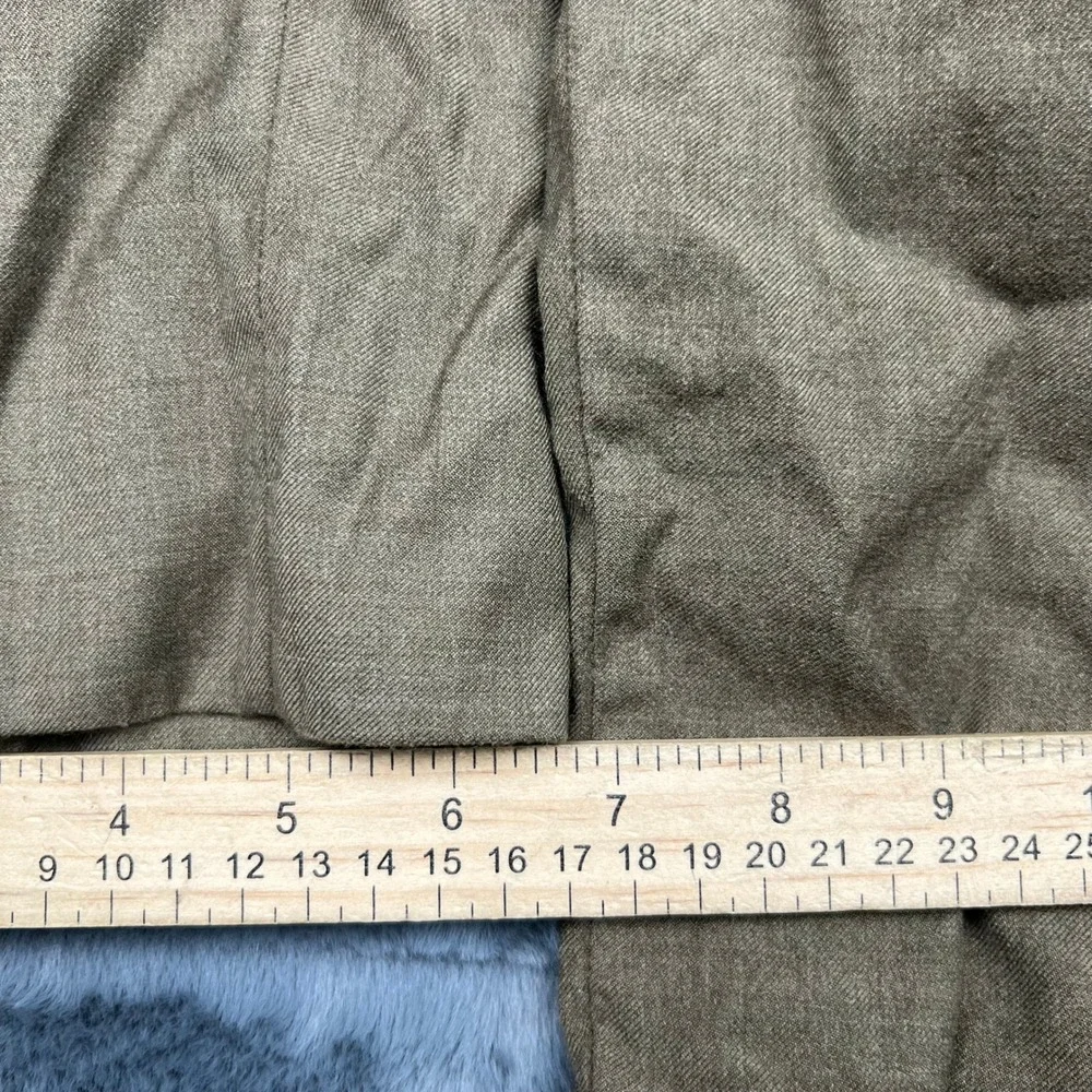 Cremieux Loro Piana Wool Dress Pants Mens 34R Brown Flat Front Italian Fabric